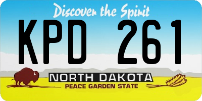 ND license plate KPD261
