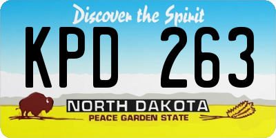 ND license plate KPD263