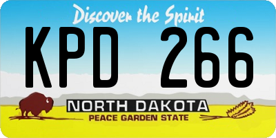 ND license plate KPD266