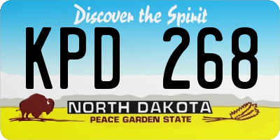 ND license plate KPD268