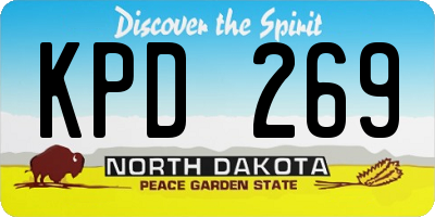 ND license plate KPD269