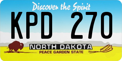 ND license plate KPD270