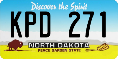ND license plate KPD271