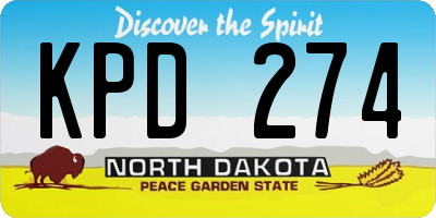 ND license plate KPD274
