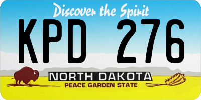 ND license plate KPD276