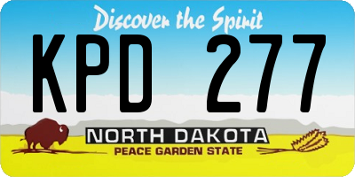 ND license plate KPD277