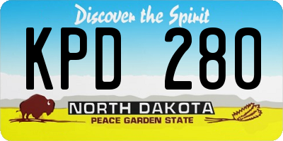 ND license plate KPD280