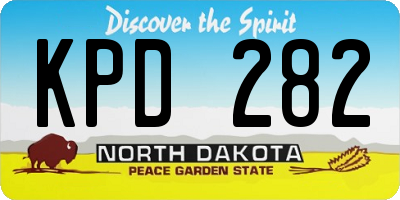 ND license plate KPD282