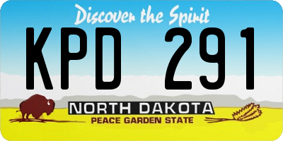 ND license plate KPD291