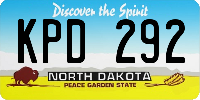 ND license plate KPD292