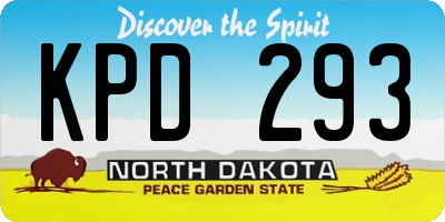 ND license plate KPD293