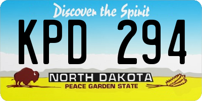 ND license plate KPD294