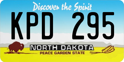 ND license plate KPD295