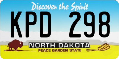ND license plate KPD298