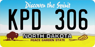 ND license plate KPD306