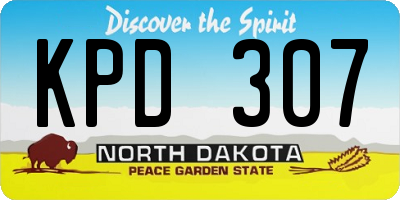ND license plate KPD307