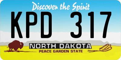 ND license plate KPD317