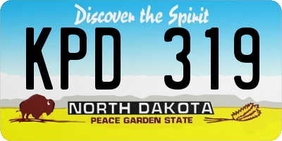 ND license plate KPD319