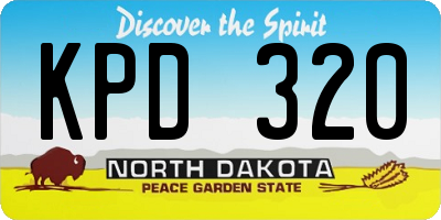 ND license plate KPD320