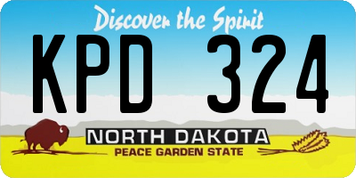 ND license plate KPD324