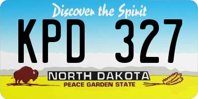 ND license plate KPD327