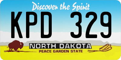 ND license plate KPD329