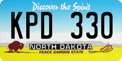 ND license plate KPD330