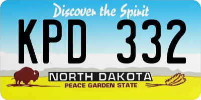 ND license plate KPD332