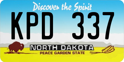 ND license plate KPD337