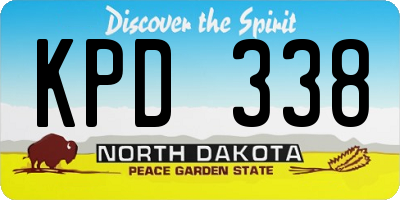 ND license plate KPD338