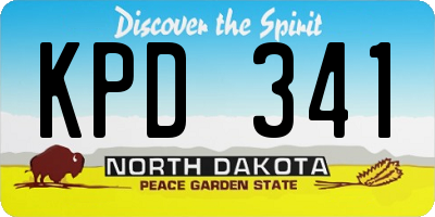 ND license plate KPD341