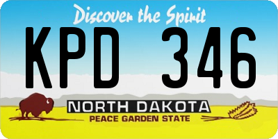 ND license plate KPD346