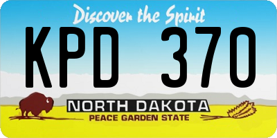ND license plate KPD370