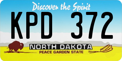 ND license plate KPD372