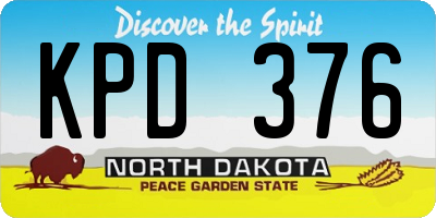 ND license plate KPD376
