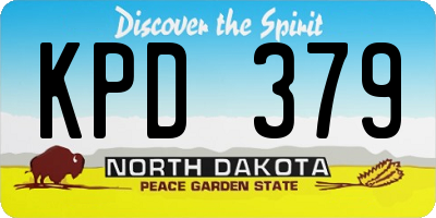 ND license plate KPD379