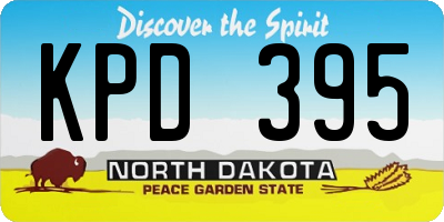 ND license plate KPD395