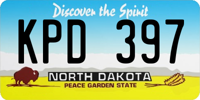 ND license plate KPD397