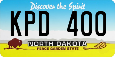 ND license plate KPD400