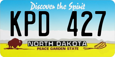 ND license plate KPD427