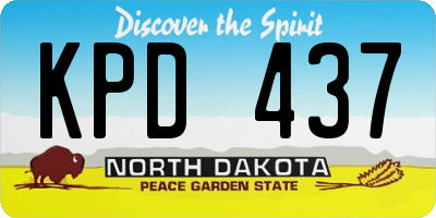 ND license plate KPD437