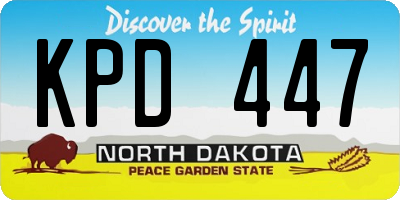 ND license plate KPD447