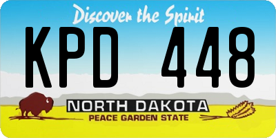 ND license plate KPD448