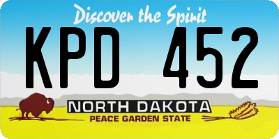 ND license plate KPD452