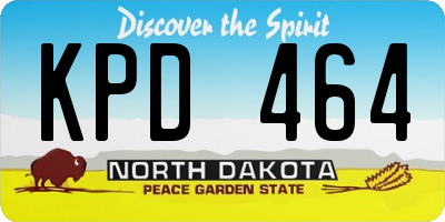 ND license plate KPD464