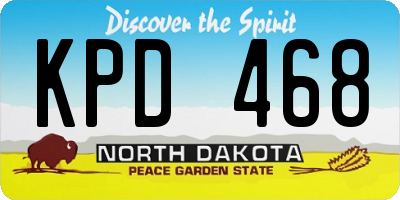 ND license plate KPD468