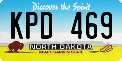ND license plate KPD469