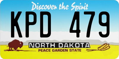 ND license plate KPD479