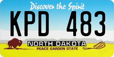 ND license plate KPD483