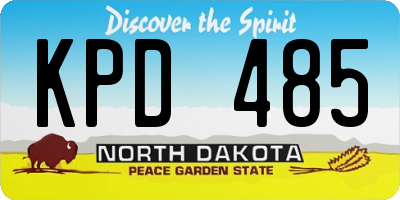 ND license plate KPD485